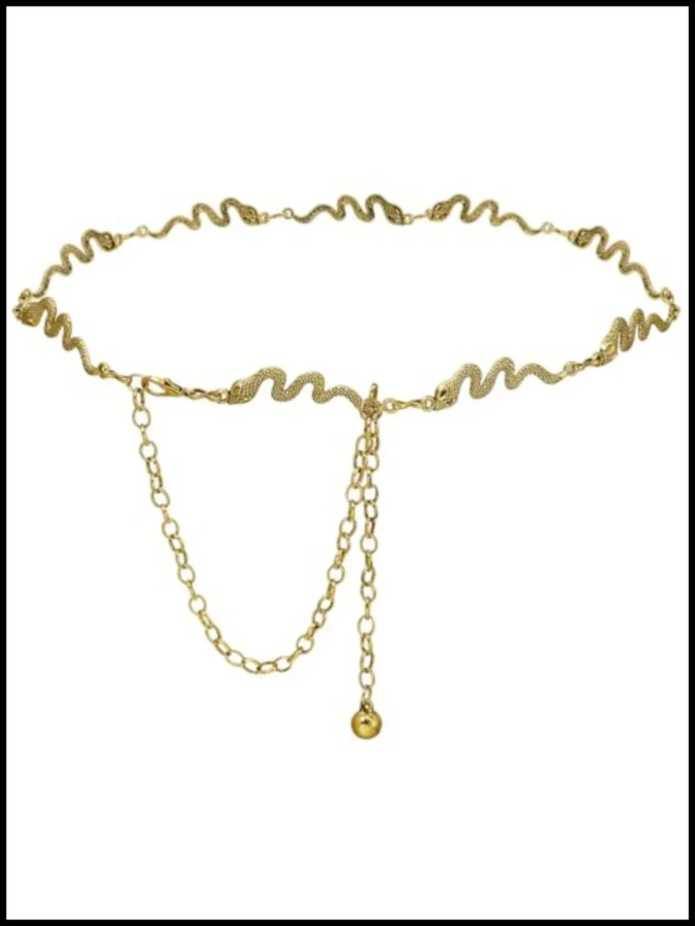 Metal Chain Belt Retro Waist Chain for Jeans Dress